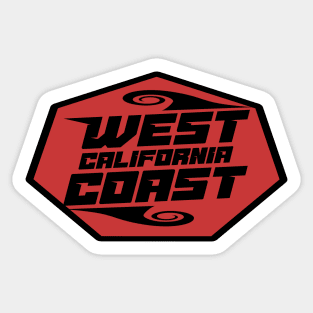 California West Coast badge surf waves Sticker